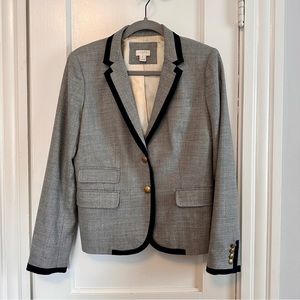 Grey blazer with navy piping